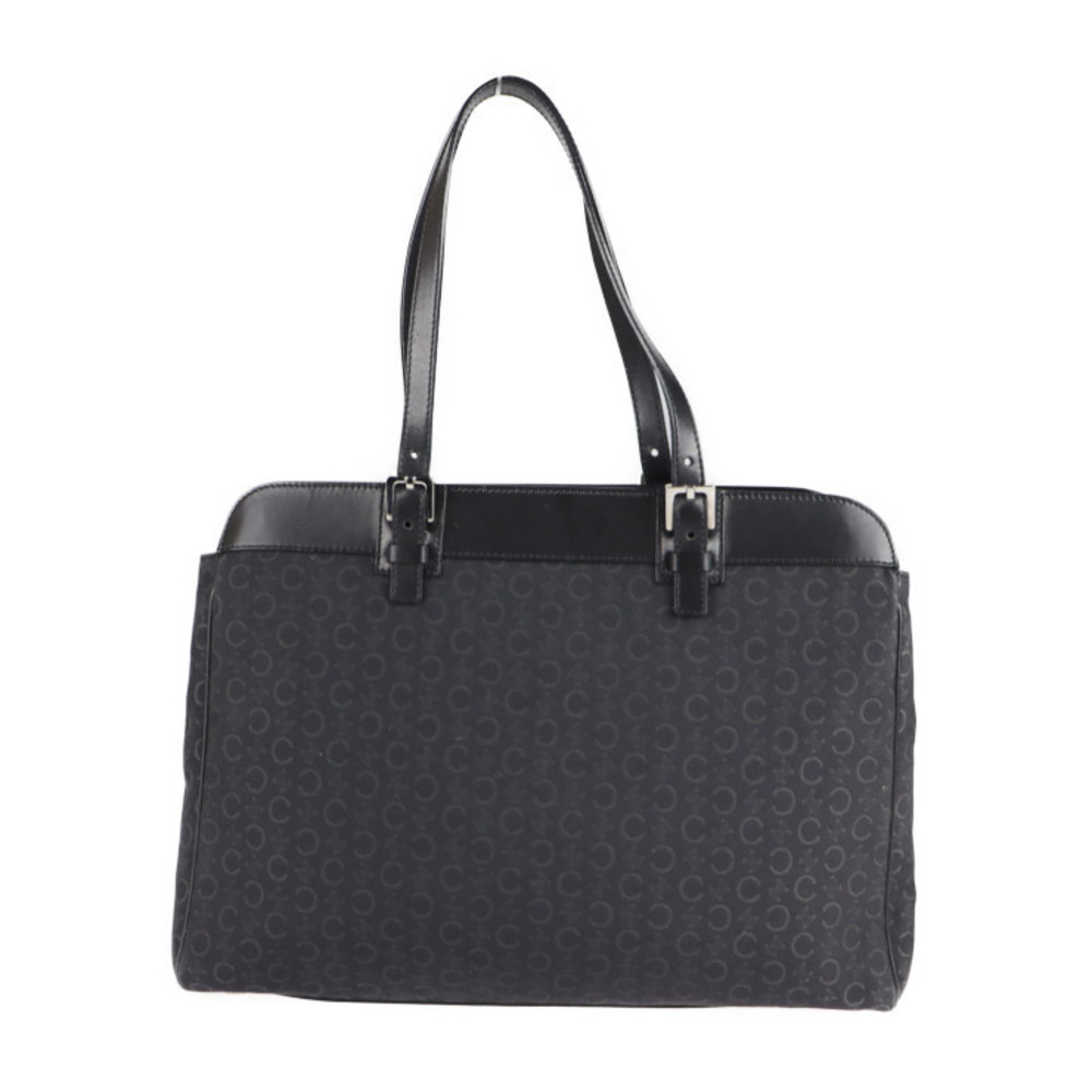 Celine C Macadam Canvas Leather Tote Bag Black - image 3